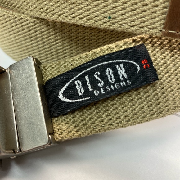 BISON Designs Men’s Reversible Heavy-Duty Nylon and Leather Size 38 - Picture 2 of 8